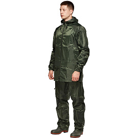 Костюм влагозащитный Тайфун полиэфир с ПВХ покрытием зелёный (размер 52-54, рост 170-176)