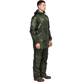 Костюм влагозащитный Тайфун полиэфир с ПВХ покрытием зелёный (размер 56-58, рост 170-176)