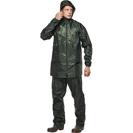 Костюм влагозащитный Тайфун полиэфир с ПВХ покрытием зелёный (размер 44-46, рост 182-188)