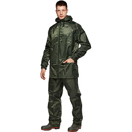 Костюм влагозащитный Тайфун полиэфир с ПВХ покрытием зелёный (размер 56-58, рост 182-188)