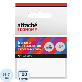 Стикеры Attache Economy 38x51 мм белые (1 блок на 100 листов)