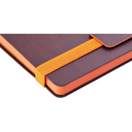 Ежедневник недатированный Bruno Visconti Leggenda искусственная кожа В5 136 листов коричневый с фиксирующей резинкой (коричневый обрез), 3-514/05