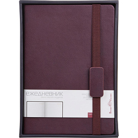 Ежедневник недатированный Bruno Visconti Leggenda искусственная кожа В5 136 листов коричневый с фиксирующей резинкой (коричневый обрез), 3-514/05