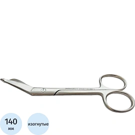 Ножницы медицинские Surgicon изогнутые пуговчатые для разрезания повязок 140 мм