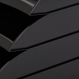 Лоток горизонтальный для бумаг Attache пластиковый черный скругленный 4 отделения (4 штуки в упаковке)