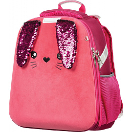 Ранец Комус Класс (№1 School) Basic Bunny анатомический розовый с двумя отделениями