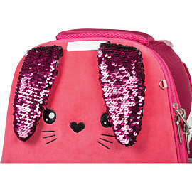 Ранец Комус Класс (№1 School) Basic Bunny анатомический розовый с двумя отделениями