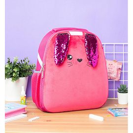 Ранец Комус Класс (№1 School) Basic Bunny анатомический розовый с двумя отделениями