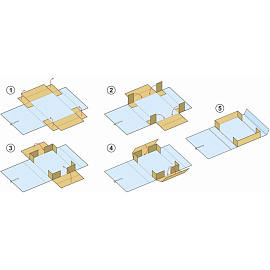 Папка архивная на 2-х завязках Attache А4 120 мм бумвинил до 1200 листов красная складная