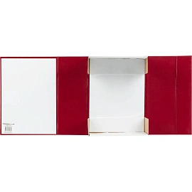 Папка архивная на 2-х завязках Attache А4 120 мм бумвинил до 1200 листов красная складная