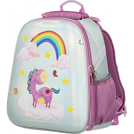 Ранец Комус Класс (№1 School) Basic Волшебный Единорог анатомический розовый с двумя отделениями