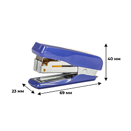 Степлер-мини Комус MSBL2420 до 20 листов синий (скобы № 24/6, 26/6, с антистеплером)
