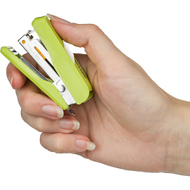 Степлер-мини Комус MSGR2420 до 20 листов зеленый (скобы № 24/6, 26/6, с антистеплером)