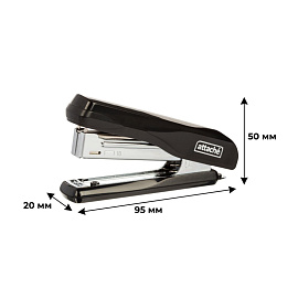 Степлер Attache PSBK1020 до 20 листов черный (скобы № 10, с антистеплером)