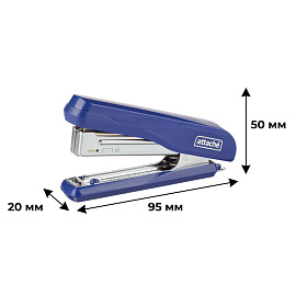 Степлер Attache PSBL1020 до 20 листов синий (скобы № 10, с антистеплером)