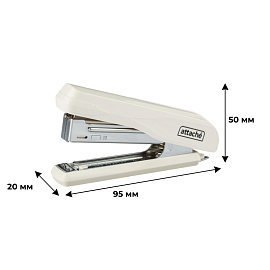Степлер Attache PSW1020 до 20 листов белый (скобы № 10, с антистеплером)