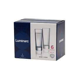 Набор стопок для водки Luminarc Нью-Йорк стеклянных 50 мл (6 штук в упаковке)