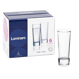 Набор стопок для водки Luminarc Нью-Йорк стеклянных 50 мл (6 штук в упаковке)