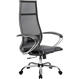 Кресло для руководителя Метта 7 MPRU чёрное (сетка, металл)