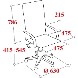 Кресло для руководителя Метта 7 MPRU чёрное (сетка, металл)