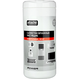 Салфетки влажные для офисной техники Luscan с антистатическим эффектом (100 штук в тубе)