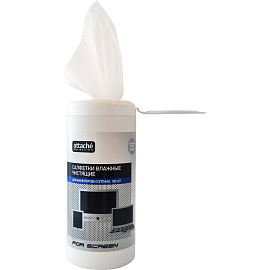 Салфетки влажные для экранов Luscan (Attache Selection) с антистатическим эффектом 13x17 см (100 штук в тубе) фото Салфетки влажные для экранов Luscan (Attache Selection) с антистатическим эффектом 13x17 см (100 штук в тубе)