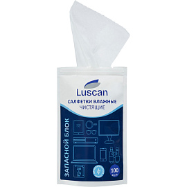 Салфетки влажные для экранов Luscan/Attache Selection сменный блок для туб (100 штук в упаковке) фото Салфетки влажные для экранов Luscan/Attache Selection сменный блок для туб (100 штук в упаковке)