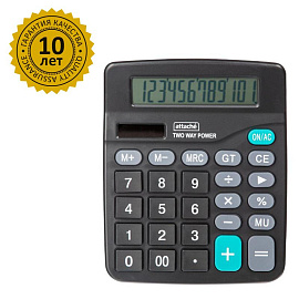 Калькулятор настольный Attache ATC-555-12F 12-разрядный черный 180x145x58 мм