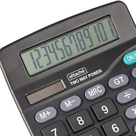 Калькулятор настольный Attache ATC-555-12F 12-разрядный черный 180x145x58 мм