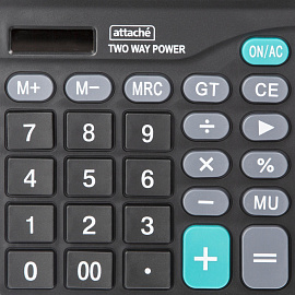 Калькулятор настольный Attache ATC-555-12F 12-разрядный черный 180x145x58 мм