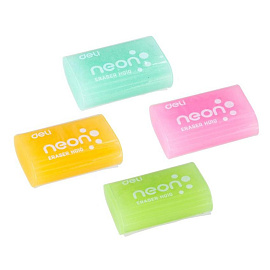 Ластик Deli ПВХ прямоугольный 39x27x12 мм фото Ластик Deli ПВХ прямоугольный 39x27x12 мм