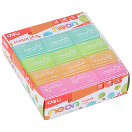 Ластик Deli ПВХ прямоугольный 39x27x12 мм фото Ластик Deli ПВХ прямоугольный 39x27x12 мм