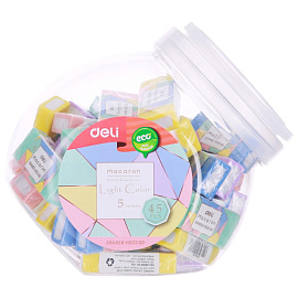 Ластик Deli Macaron ПВХ прямоугольный 50x20x10 мм