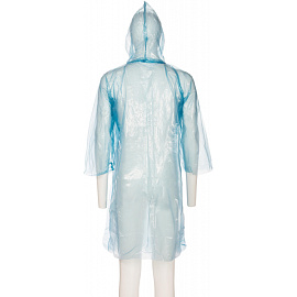 Плащ дождевик полиэтиленовый на липучках синий размер XL (101x70)