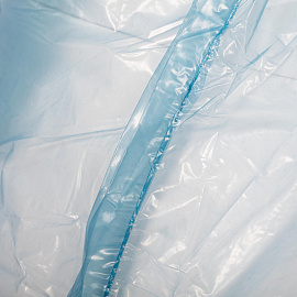 Плащ дождевик полиэтиленовый на липучках синий размер XL (101x70)