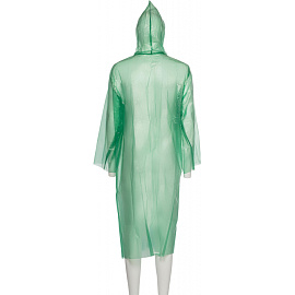 Плащ дождевик полиэтиленовый на молнии зеленый (размер 64-68)
