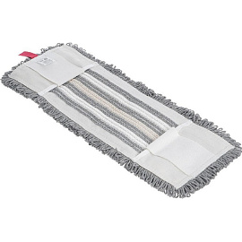 Насадка МОП для швабры-флаундера (плоской) Кадыйская мануфактура микрофибра/хлопок 50x15 см (код НАССР: синий/красный/зеленый/желтый)