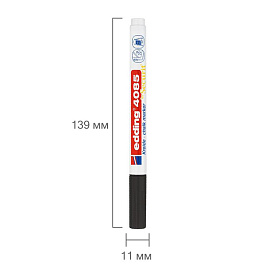 Маркер меловой Edding 4085 черный круглый наконечник (толщина линии 1-2 мм)