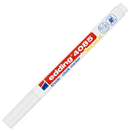 Маркер меловой Edding 4085 белый круглый наконечник (толщина линии 1-2 мм) фото Маркер меловой Edding 4085 белый круглый наконечник (толщина линии 1-2 мм)