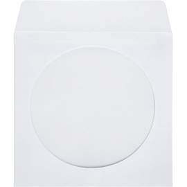 Конверт для CD Packpost 125x125 мм 90 г/кв.м белый декстрин окно 100 мм (25 штук в упаковке)