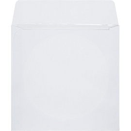 Конверт для CD Packpost 125x125 мм 90 г/кв.м белый декстрин окно 100 мм (25 штук в упаковке)