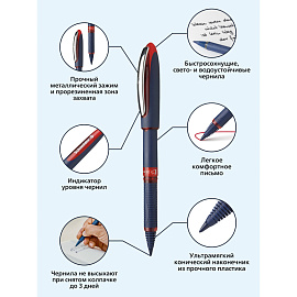 Ручка-роллер Schneider "One Business" красная, 0,8мм, одноразовая