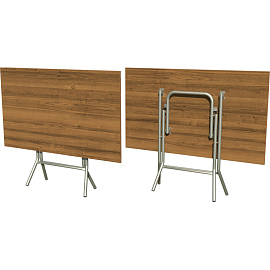 Стол обеденный Ривьера складной (1200х700x750 мм) ночче эко/металлик