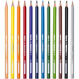 Карандаши цветные Kores Kolores 12 карандашей 12 цветов трёхгранные (93312.01)