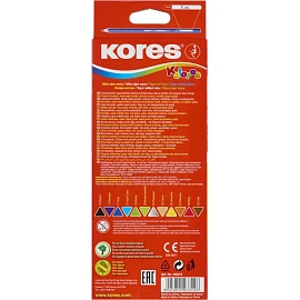 Карандаши цветные Kores Kolores 12 карандашей 12 цветов трёхгранные (93312.01)