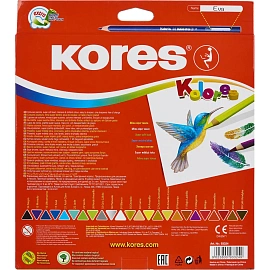Карандаши цветные Kores Kolores 24 карандаша 24 цвета трёхгранные (93324.01)