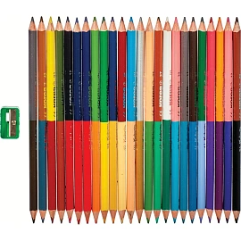 Карандаши цветные Kores Duo 24 карандаша 48 цветов трёхгранные (двусторонние)