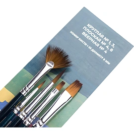 Набор кистей Малевичъ Andy синтетика (5 штук в наборе)