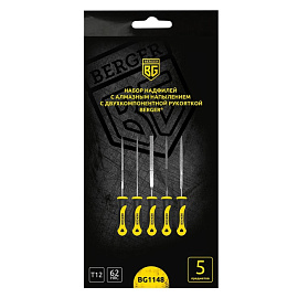 Набор надфилей Berger 140 мм с алмазным напылением 5 предметов (BG1148) фото Набор надфилей Berger 140 мм с алмазным напылением 5 предметов (BG1148)