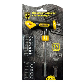 Отвёртка Berger с набором бит (12 предметов, BG1070)